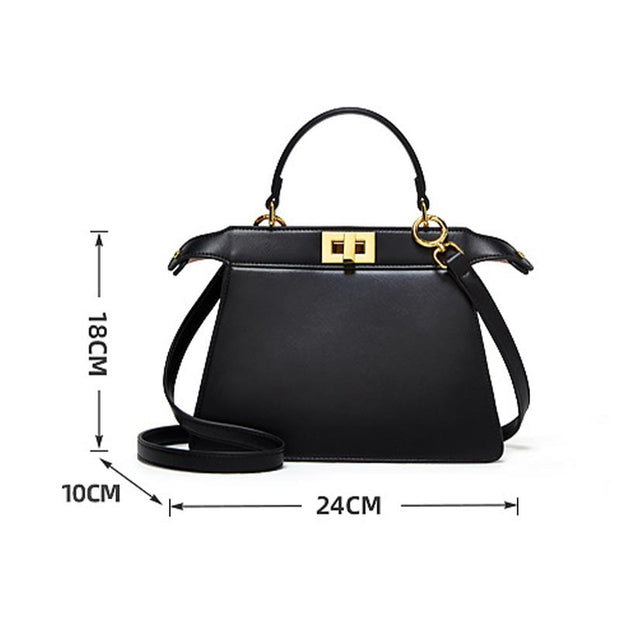 Top-Handle Bag For Women Stylish Solid Color Handbag Crossbody Bag