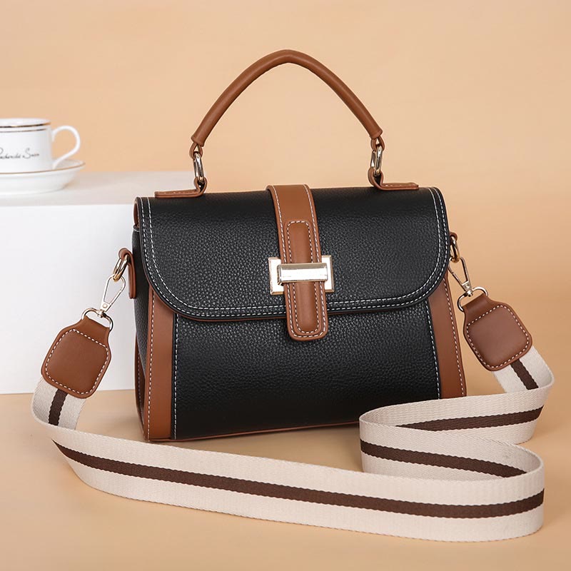 Top-Handle Bag for Women PU Leather Minimalist Crossbody Shoulder Bag