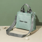 Functional Handbag Tote Mommy Bag Multi-Pocket Shoulder Purse with Crossbody Strap