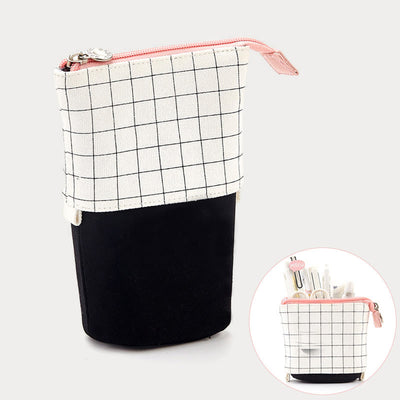 Cute Cat Pattern Appealable Canvas Daily Pencil Case Storage Bag