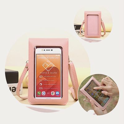 Phone Bag For Women Clear Touchable Mini Printing Crossbody Bag