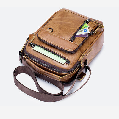 High Quality Retro Multi-Pocket Business Crossbody Bag