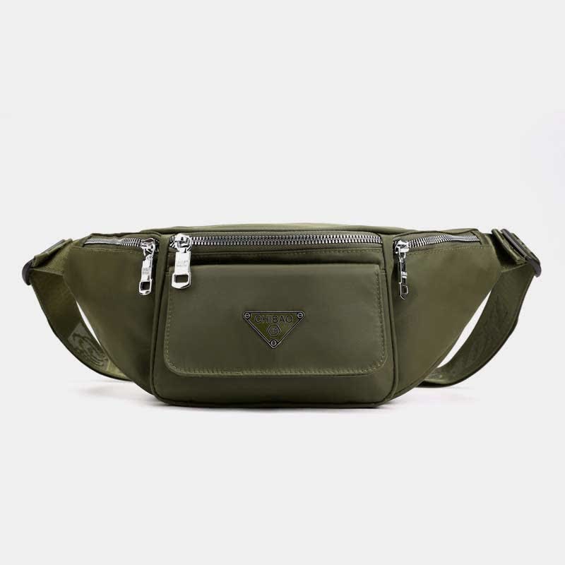 Multi-Pocket Nylon Waist Bag Lightweight Multi-Carry Chest Bag Waist Pack