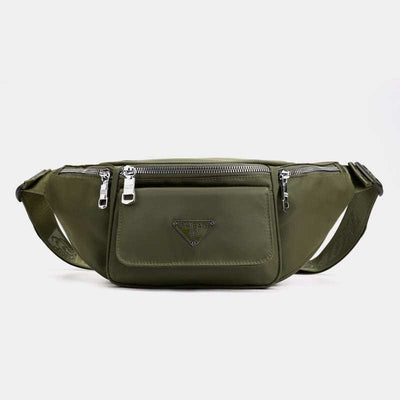 Multi-Pocket Nylon Waist Bag Lightweight Multi-Carry Chest Bag Waist Pack