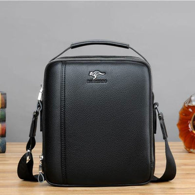 Messenger Bag for Men PU Leather Minimalist Business Crossbody Bag