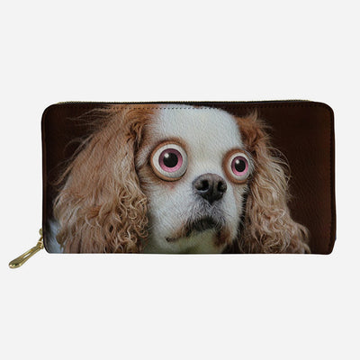 Funny Animal Eyes Wallet Long Leather Clutch Purse For Women