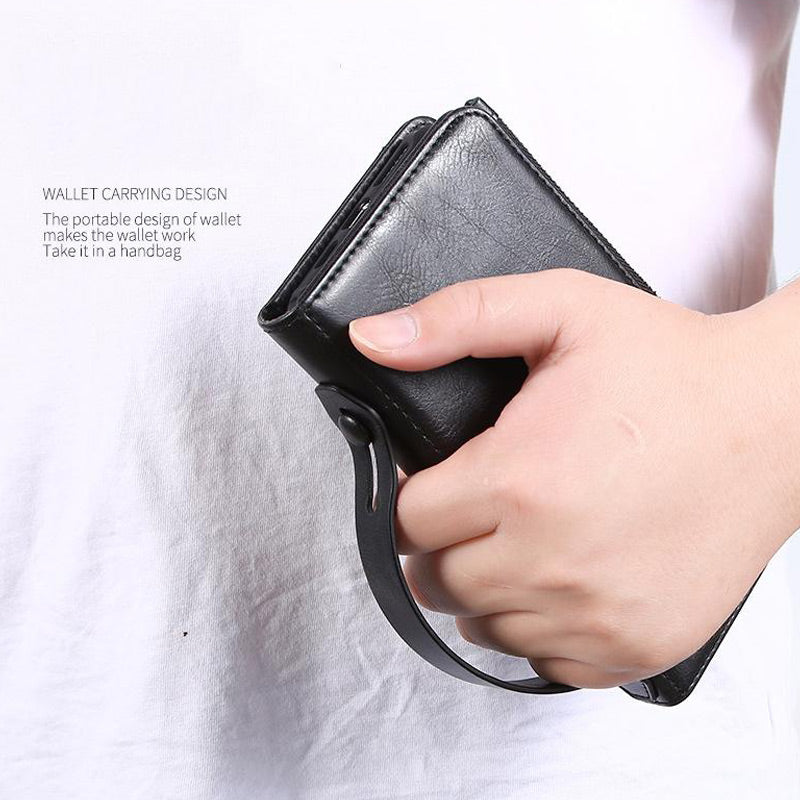 Phone Case For iPhone Detachable Magnetic Phone Bag With Wrist Strap