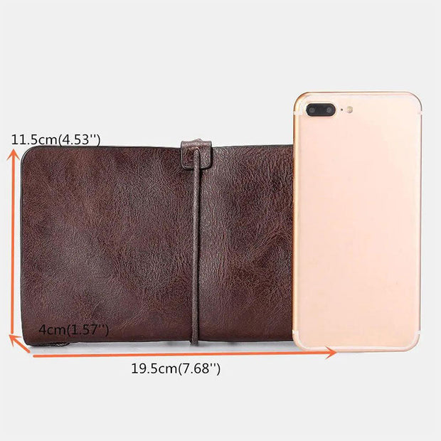 Men Vintage Multifunctional Business Long Wallet