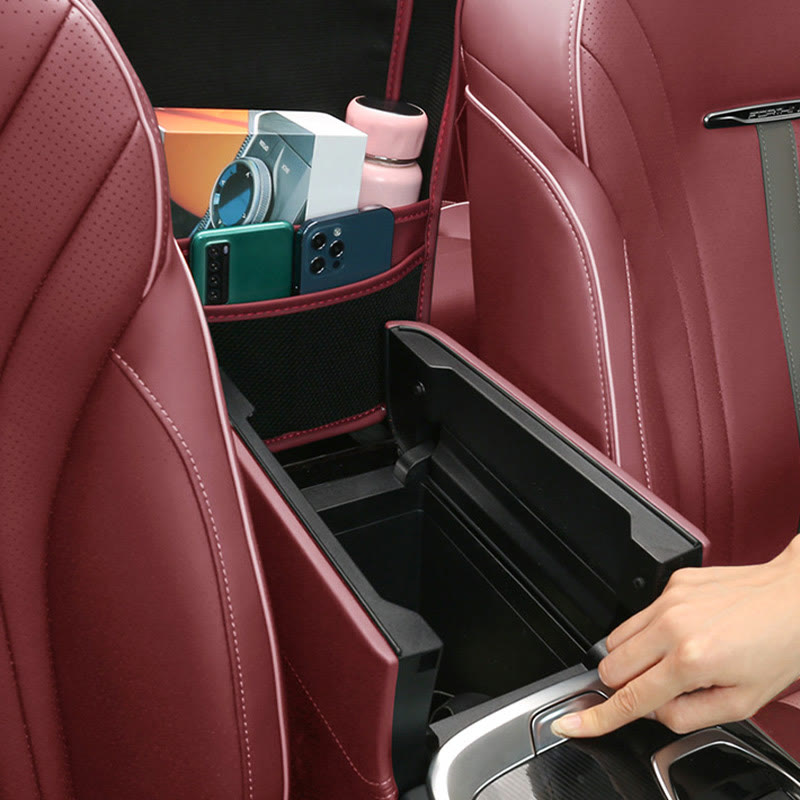 Car Organizer For Seat Back Multifunctional Leather Storage Holder