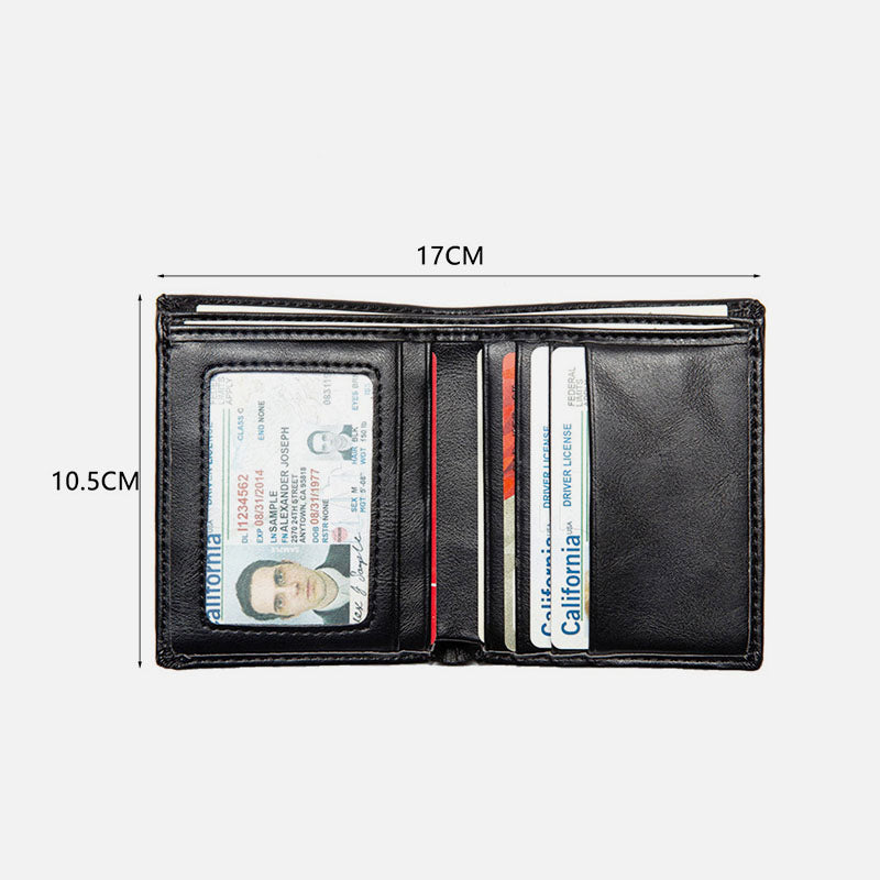 Wallet for Men PU Leather Slim Bifold Wallet Credit Card Holder