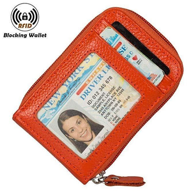 Large Capacity RFID Folding Wallet Card Holder