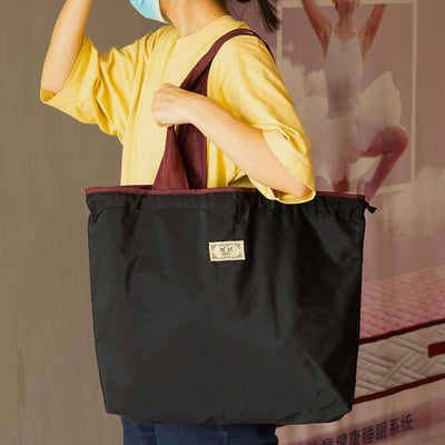 Shopping Tote For Women Large Capacity Drawstring Foldable Shoulder Bag