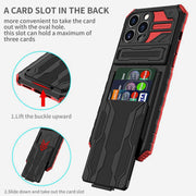 Armor Stand Card Holder Fall Prevention Comfortable Case For iPhone