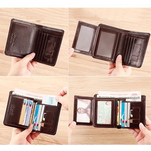 RFID Multifunctional Leather Wallet