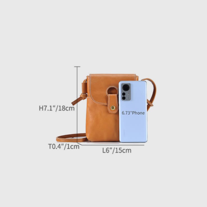 Phone Bag For Women Soft Genuine Leather Minimalist Crossbody Bag