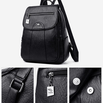 Small Backpack Purse for Women Soft PU Leather Casual Daypack Bags