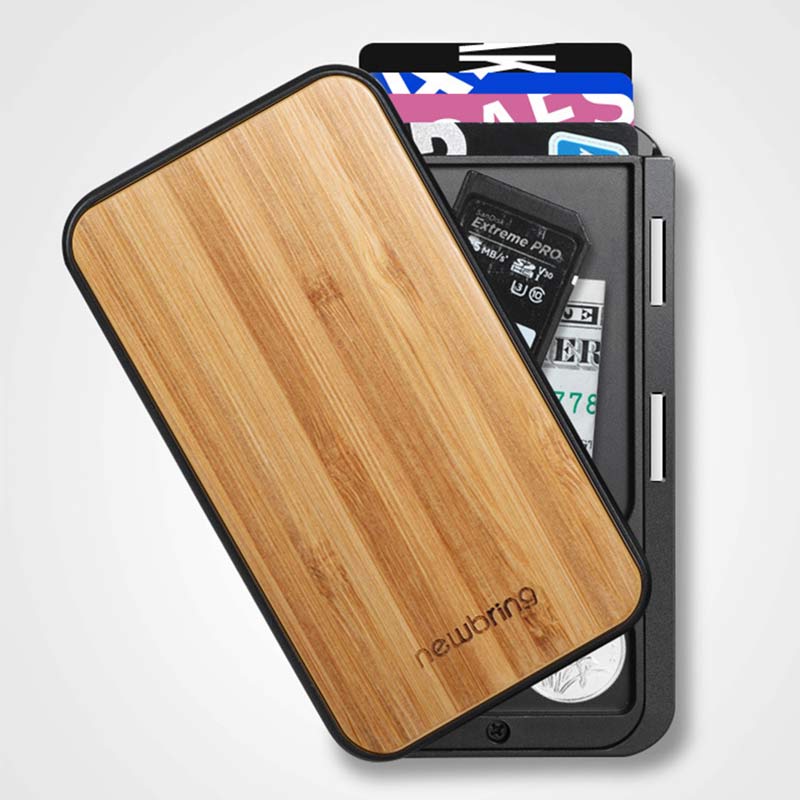 Wooden Slim Pocket Card Case