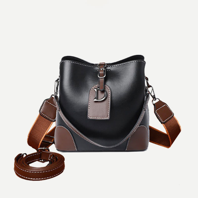 Crossbody Bag For Women Niche PU Leather Bucket Shoulder Bag