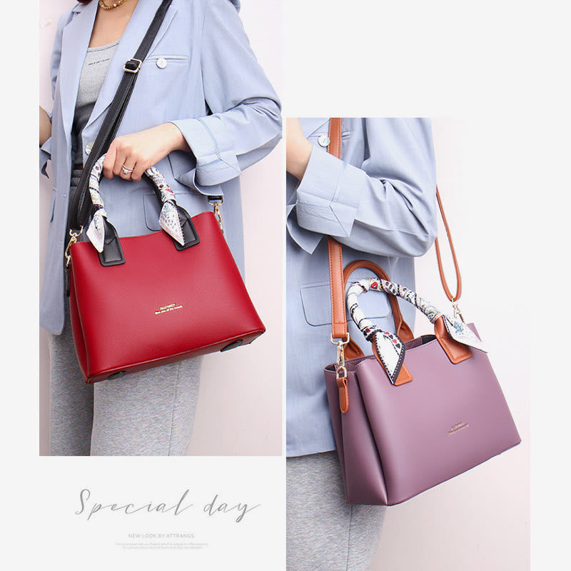 Elegant Handbag For Women Detachable Silk Handle Ladies Crossbody Bag