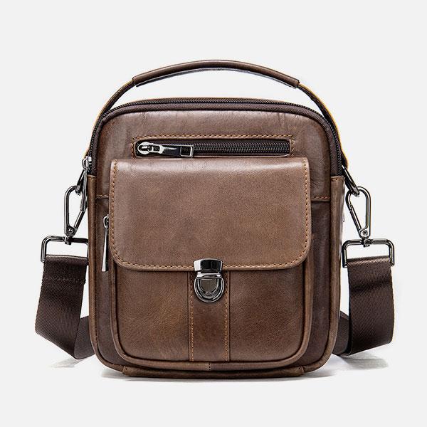 Large Capacity Retro Genuine Leather Crossbody Bag