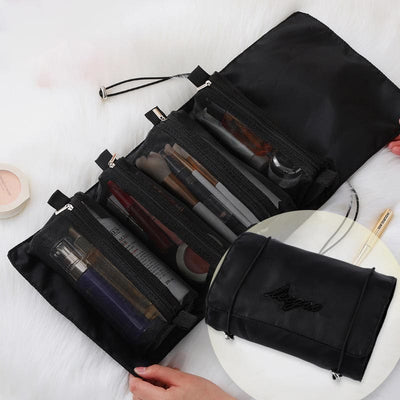 Storage Bag For Women Travel Portable Waterproof Folding Mesh Makeup Bag