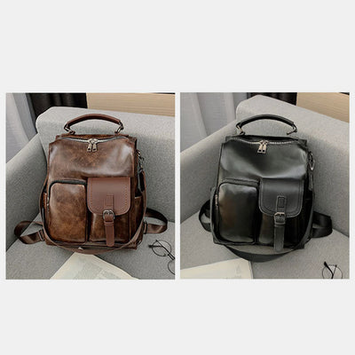 3 Way-Use Large Capacity Vintage British Style Backpack