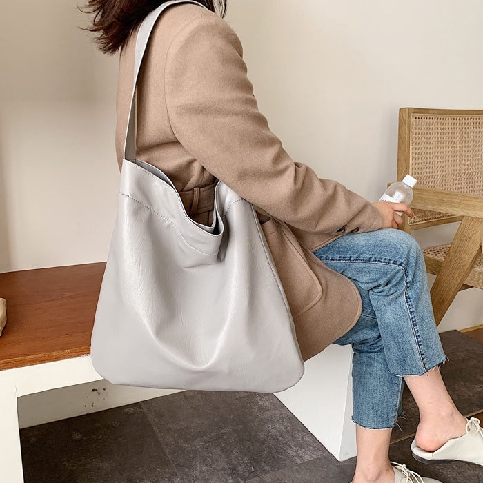 Soft Vegan Leather Tote For Women Commuter Classic Shoulder Bag