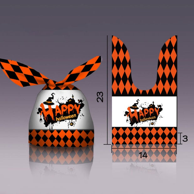 Halloween Candy Bag Bunny Ears Pumpkin Snack Gift Bag