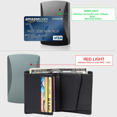 Men Vertical Wallet RFID Blocking Bifold Leather Gentle Purse