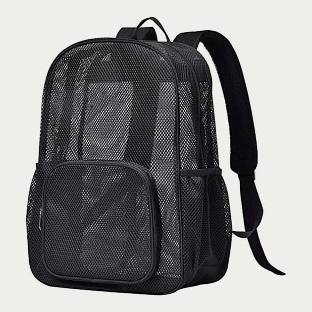 Mesh Backpack For School Travel See Through Portable Purse