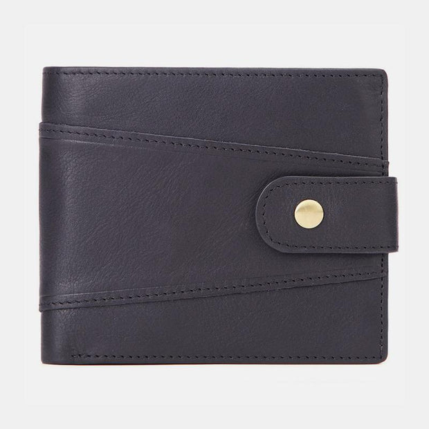 Multifunctional  Multi-Slot Retro Real Leather Wallet For Men