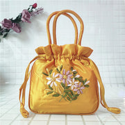 Top-Handle Bag For Women Daily Ethnic Flower Bucket Bag