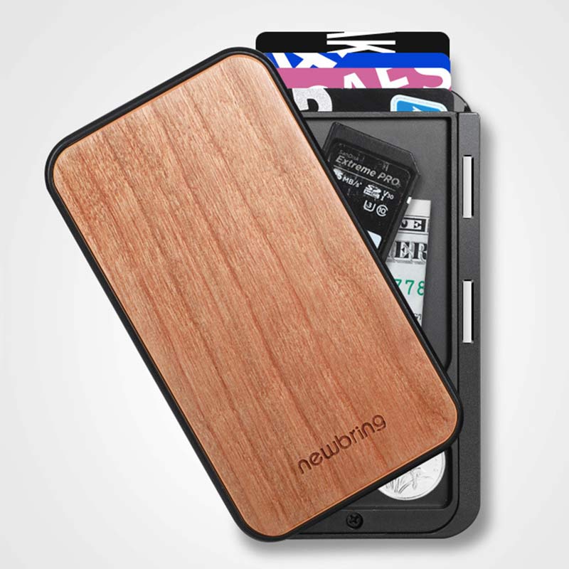 Wooden Slim Pocket Card Case