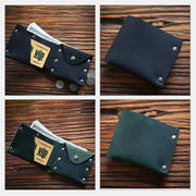 Vintage  Rivet Genuine Leather Wallet