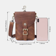 Retro Large Capacity Soft Genuine Leather Crossbody Bag