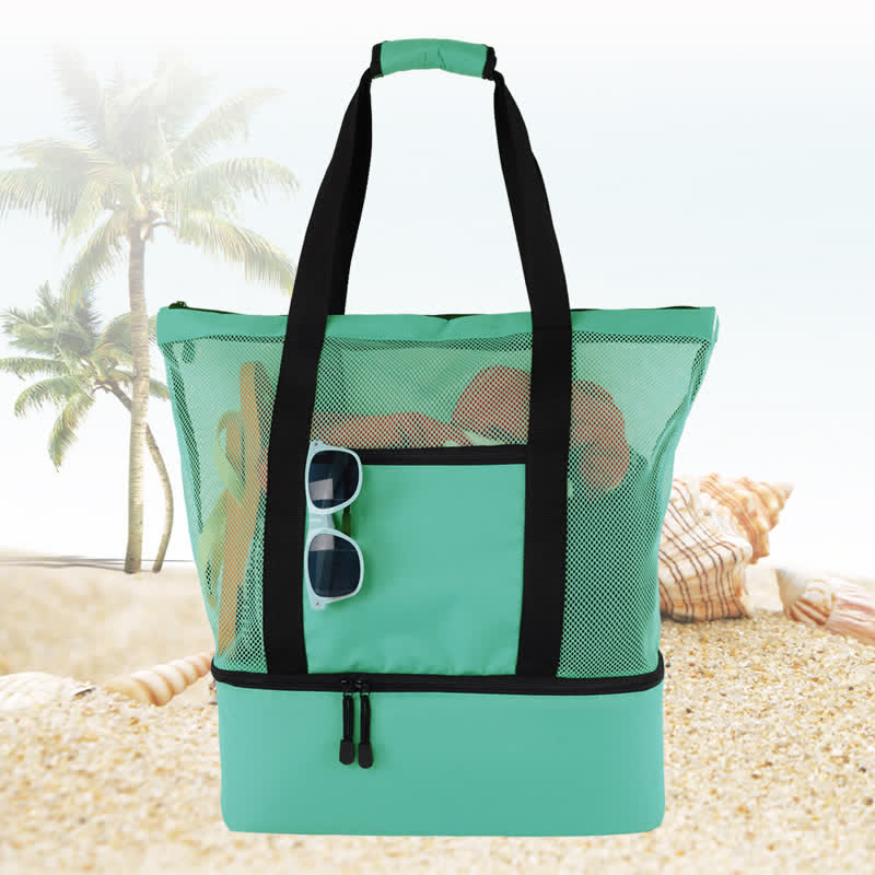 High Capacity Beach Bag Tote Waterproof Sandproof Pool Bag with Cooler Compartment