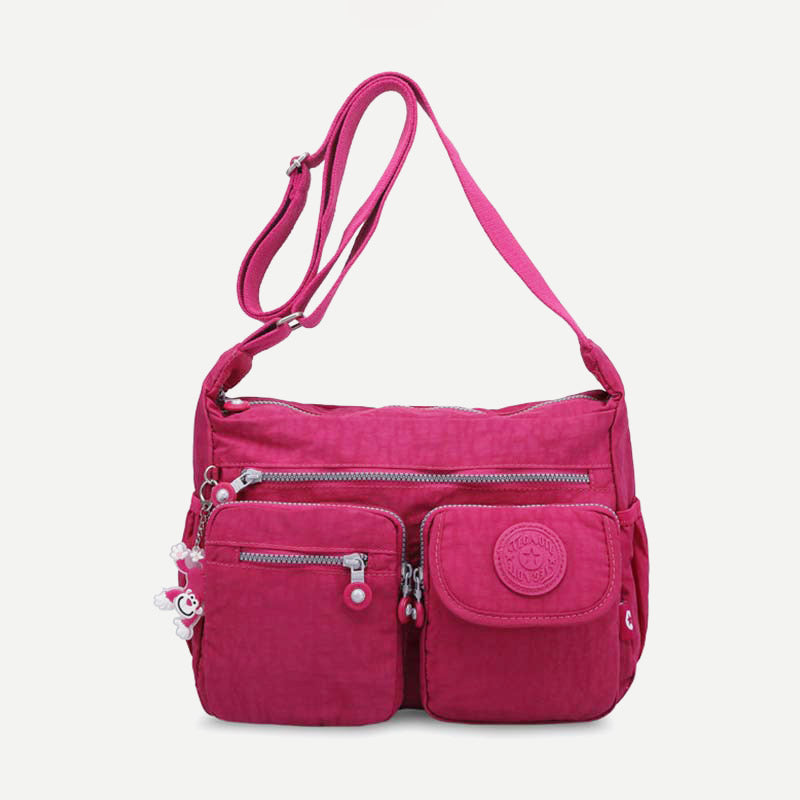 Womens Nylon Crossbody Bag Multi-Pocket Travel Shoulder Purse Messenger Bag