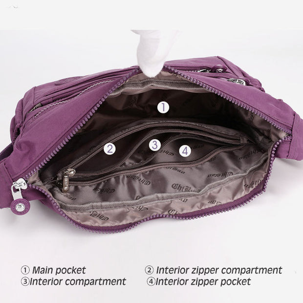 Multi-Pocket Large Capacity Waterproof Casual Crossbody Bag Shoulder B ...