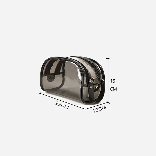 Transparent Black Toiletry Bag For Women Multifunctional Storage Bag