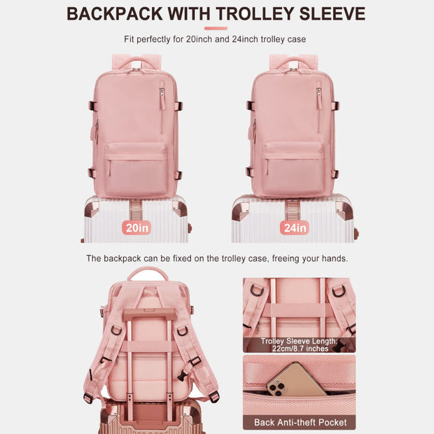 Multi-Pocket Backpack for Women Girls Travel Laptop Backpack College Bookbag