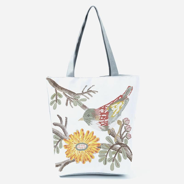 Tote Bag For Women Floral Print Large Capacity Shoulder Bag