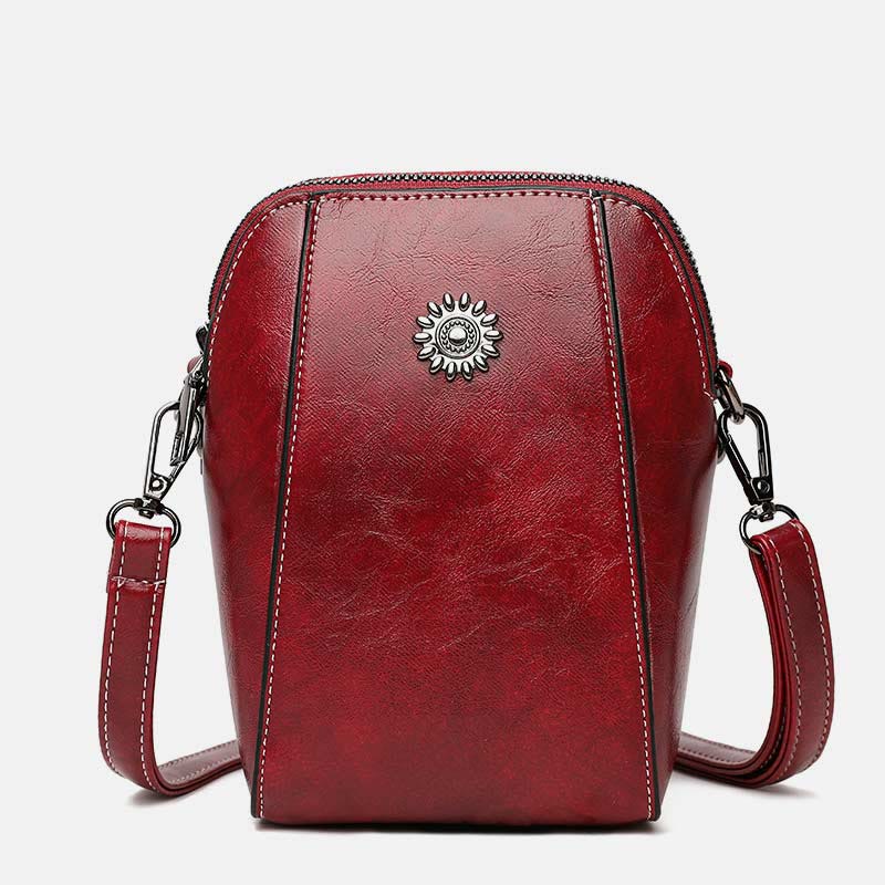 Soft Leather Phone Bag For Lady Crossbody Mini Bag