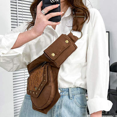 Waist Bag For Women Retro Crossbody Multifunctional Casual Belt Bag