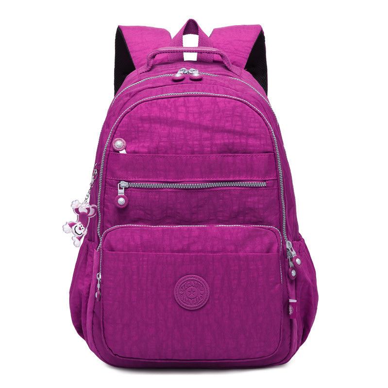 Women Waterproof Nylon Backpack Lightweight Sports Travel Daypack Packback Multi-Color Optionals