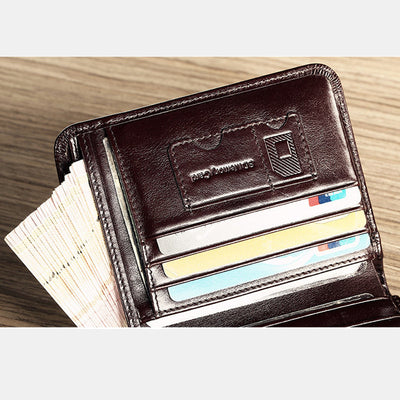 Men's Trifold Genuine Leather Classic Wallet