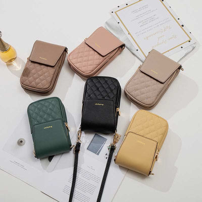 Women's Small Crossbody Cell Phone Purse Wallet Leather Shoulder Bag