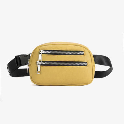 Multifunctional Mens Sports Waist Bag Plain Color Crossbody Chest Bag