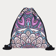 Drawstring Backpack For Daily Shopping Portable Lightweight Cartoon Bag