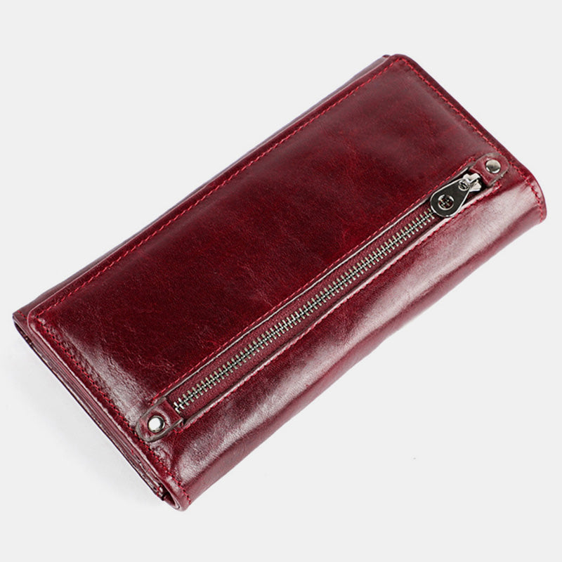 Money Manager RFID Women's Leather Wallet Cellphone Holder Clutch Organizer