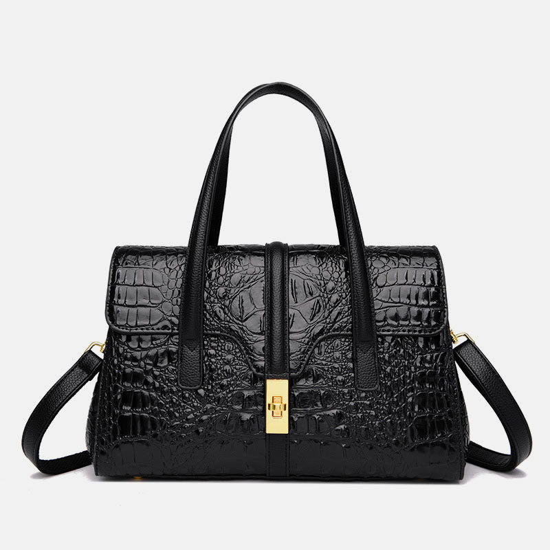 Handbags For Women Crocodile Pattern Leather Crossbody Carry Tote